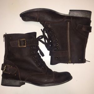 Dolce Vita - Brown Leather Sargeant Combat Boot -9